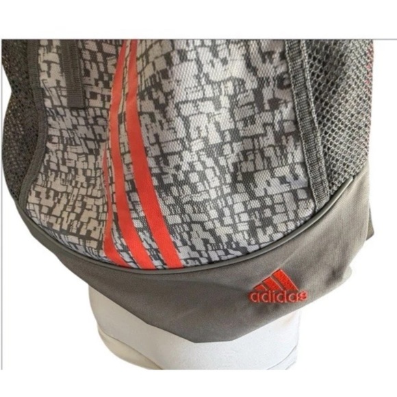 Adidas Alliance II Sackpack 3 Stripe Neon Pink/Gray/Silver String Backpack - Picture 3 of 11